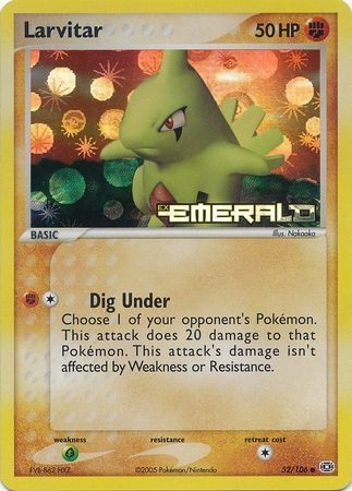 Larvitar (52/106) (Stamped) [EX: Emerald] | Silver Goblin