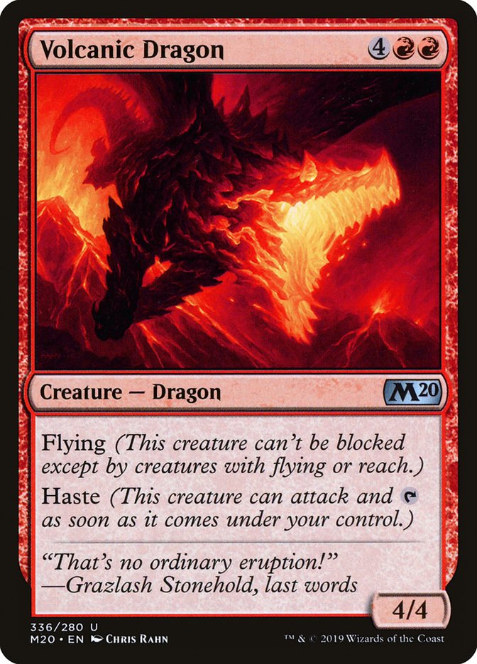 Volcanic Dragon [Core Set 2020] | Silver Goblin