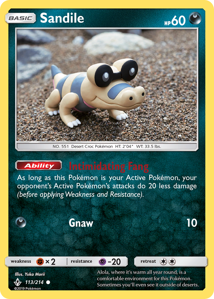 Sandile (113/214) [Sun & Moon: Unbroken Bonds] | Silver Goblin