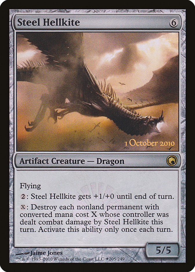 Steel Hellkite [Scars of Mirrodin Prerelease Promos] | Silver Goblin