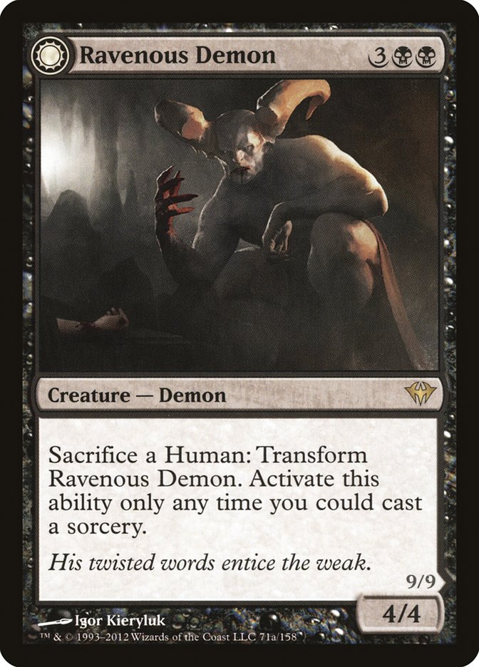 Ravenous Demon // Archdemon of Greed [Dark Ascension] | Silver Goblin