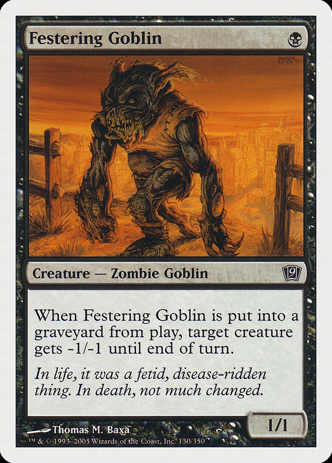 Festering Goblin [Ninth Edition] | Silver Goblin