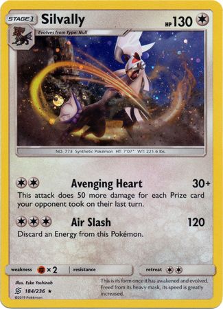 Silvally (184/236) (Cosmos Holo) [Sun & Moon: Unified Minds] | Silver Goblin