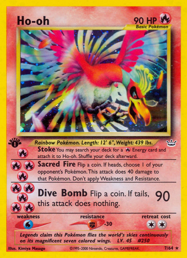 Ho-oh (7/64) [Neo Revelation 1st Edition] | Silver Goblin