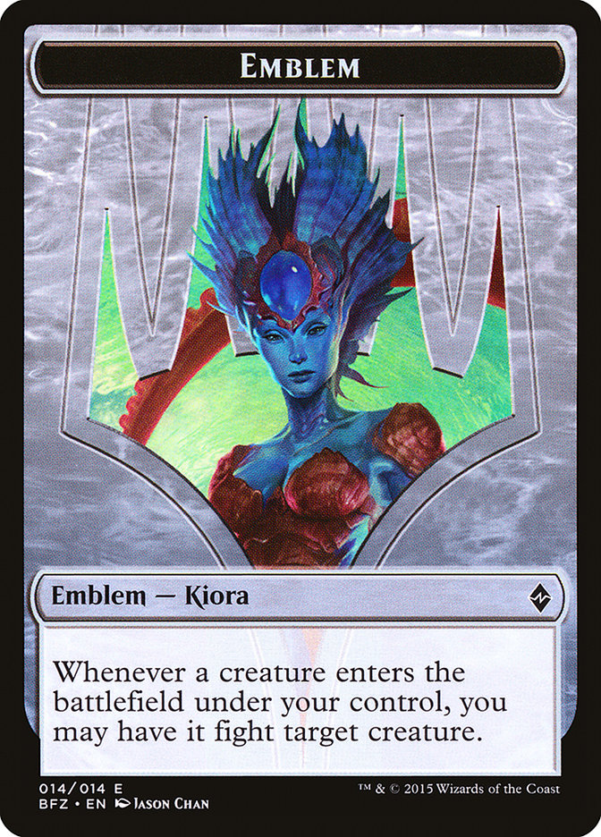 Kiora, Master of the Depths Emblem [Battle for Zendikar Tokens] | Silver Goblin