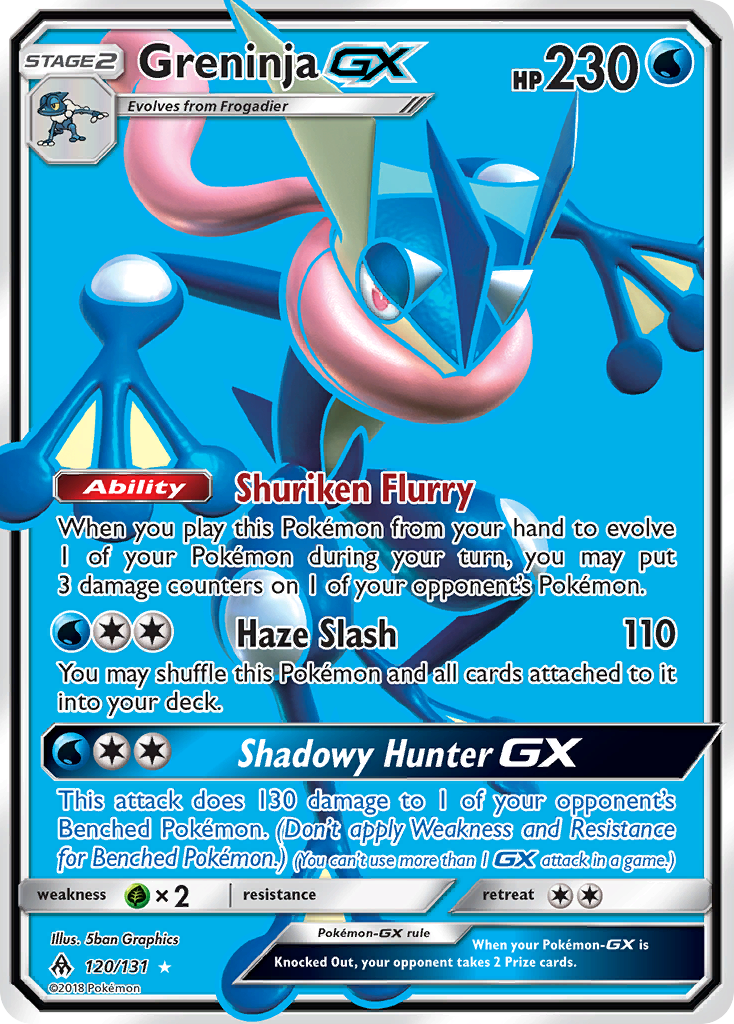 Greninja GX (120/131) [Sun & Moon: Forbidden Light] | Silver Goblin