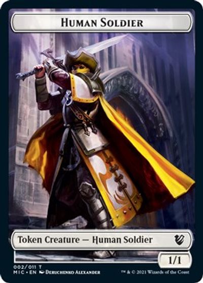 Eldrazi Spawn // Human Soldier Double-Sided Token [Innistrad: Midnight Hunt Commander Tokens] | Silver Goblin