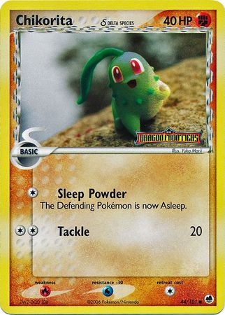 Chikorita (44/101) (Delta Species) (Stamped) [EX: Dragon Frontiers] | Silver Goblin