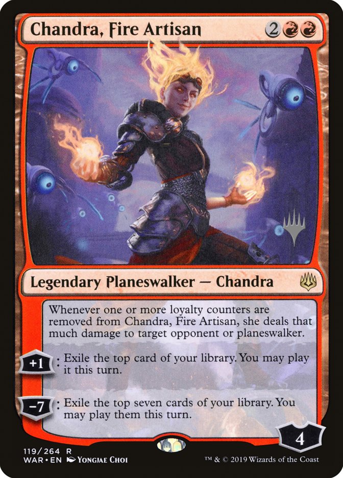 Chandra, Fire Artisan (Promo Pack) [War of the Spark Promos] | Silver Goblin