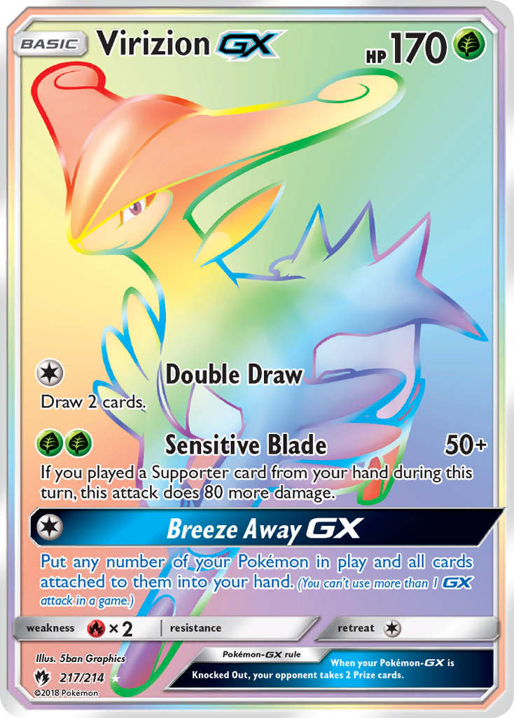 Virizion GX (217/214) [Sun & Moon: Lost Thunder] | Silver Goblin