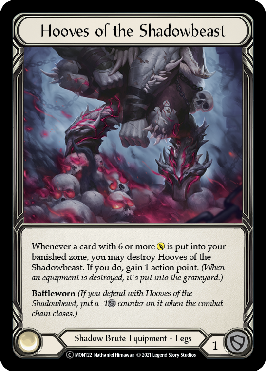 Hooves of the Shadowbeast [U-MON122-RF] (Monarch Unlimited)  Unlimited Rainbow Foil | Silver Goblin