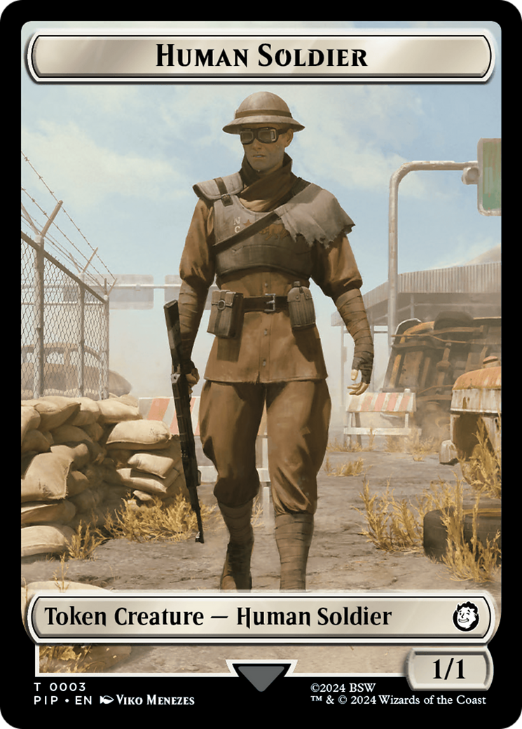 Food (0013) // Human Soldier Double-Sided Token [Fallout Tokens] | Silver Goblin