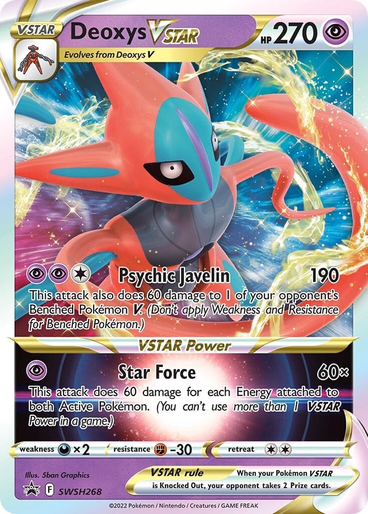 Deoxys VSTAR (SWSH268) (Jumbo Card) [Sword & Shield: Black Star Promos] | Silver Goblin