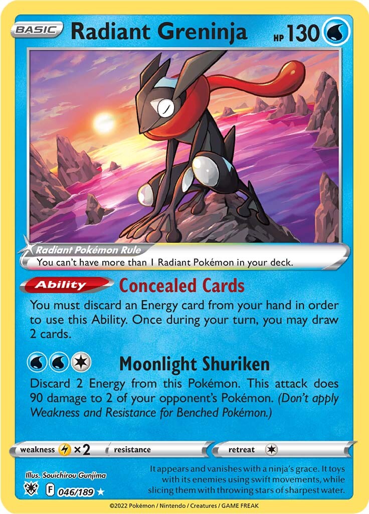 Radiant Greninja (046/189) [Sword & Shield: Astral Radiance] | Silver Goblin