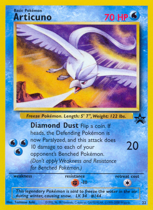 Articuno (22) [Wizards of the Coast: Black Star Promos] | Silver Goblin