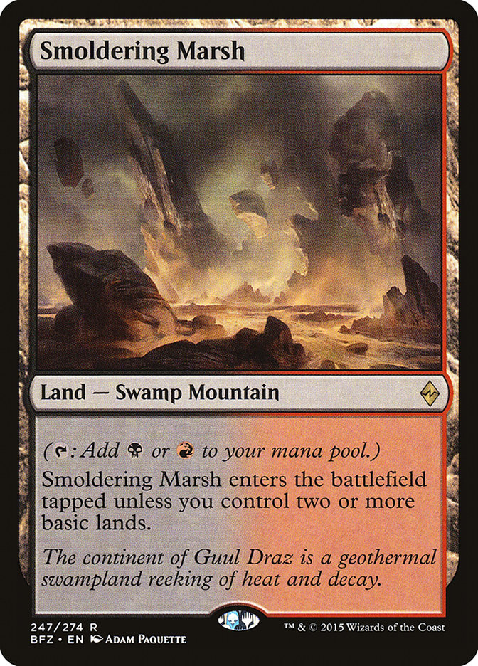 Smoldering Marsh [Battle for Zendikar] | Silver Goblin