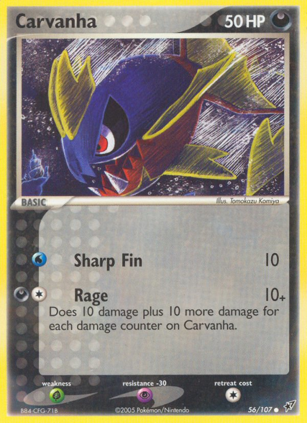 Carvanha (56/107) [EX: Deoxys] | Silver Goblin