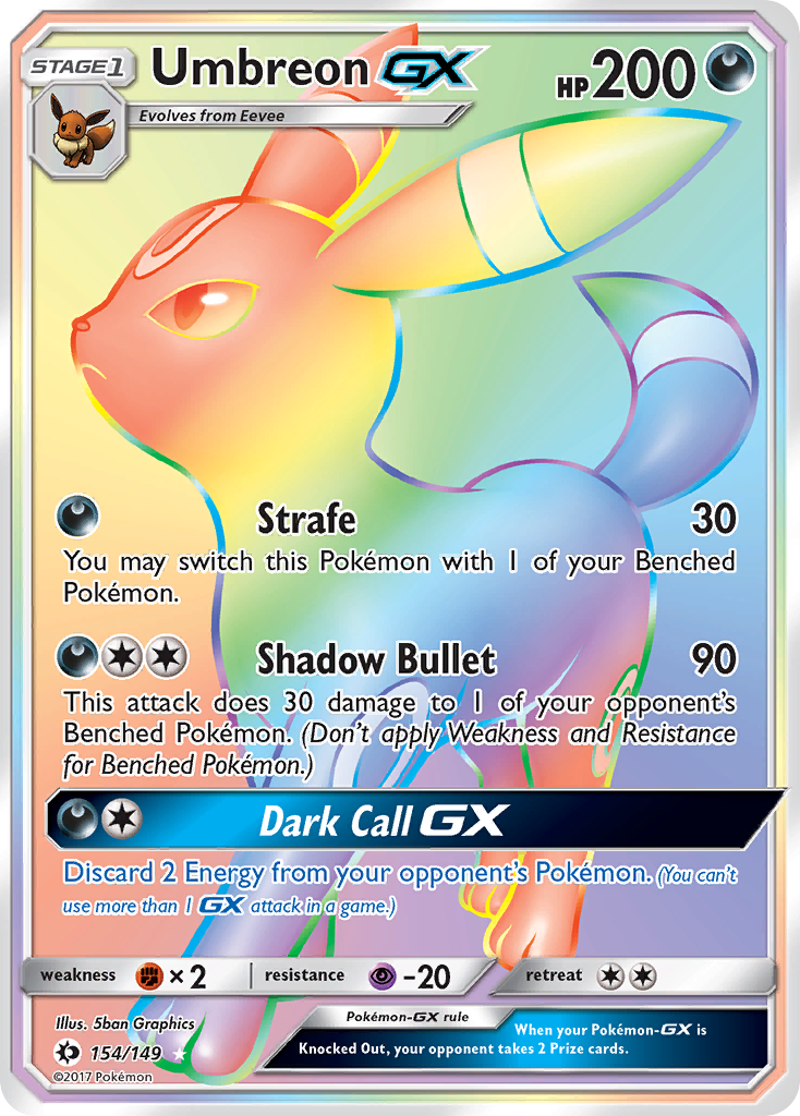 Umbreon GX (154/149) [Sun & Moon: Base Set] | Silver Goblin