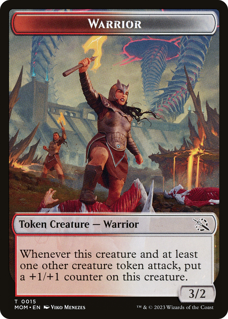 Warrior // Thopter Double-Sided Token [March of the Machine Tokens] | Silver Goblin