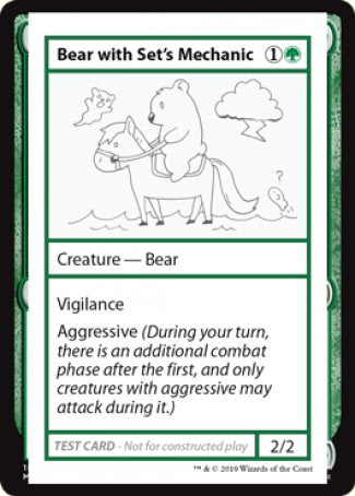 Bear with Set's Mechanic (2021 Edition) [Mystery Booster Playtest Cards] | Silver Goblin