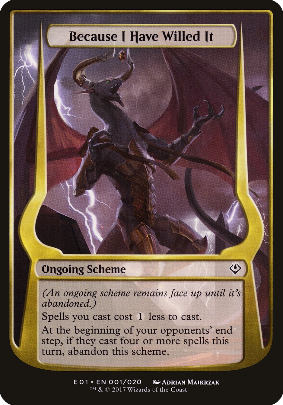 Because I Have Willed It (Schemes) [Archenemy: Nicol Bolas Schemes] | Silver Goblin