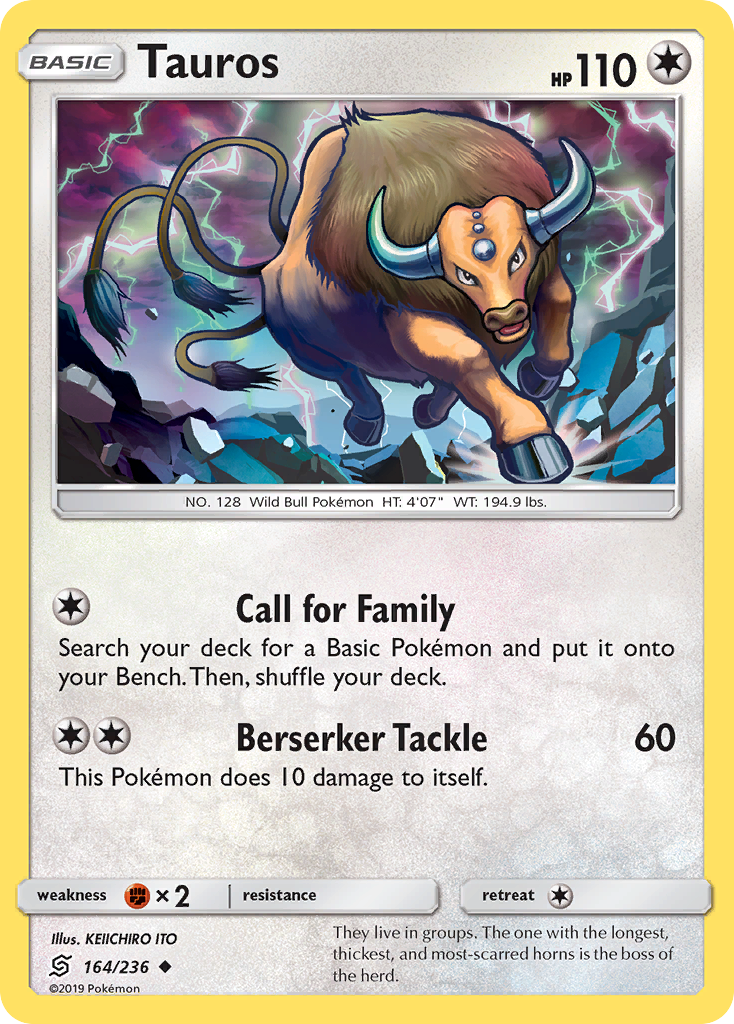 Tauros (164/236) [Sun & Moon: Unified Minds] | Silver Goblin