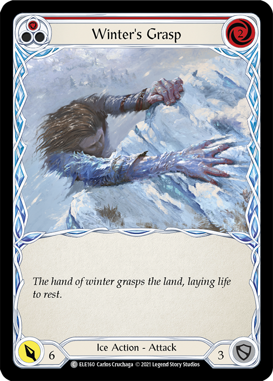 Winter's Grasp (Red) [ELE160] (Tales of Aria)  1st Edition Rainbow Foil | Silver Goblin