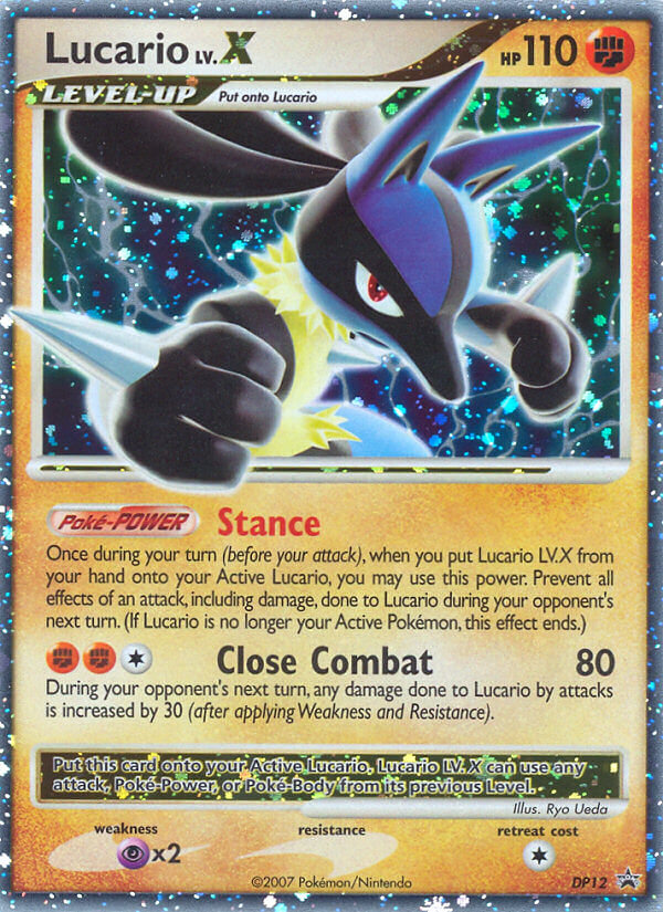 Lucario LV.X (DP12) [Diamond & Pearl: Black Star Promos] | Silver Goblin