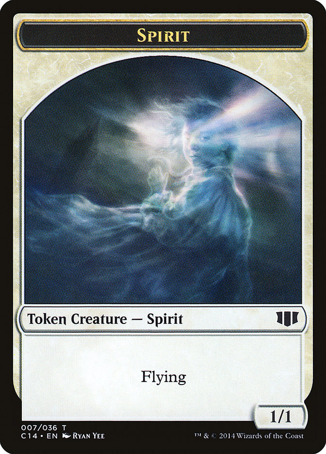 Soldier // Spirit Double-Sided Token [Commander 2014 Tokens] | Silver Goblin