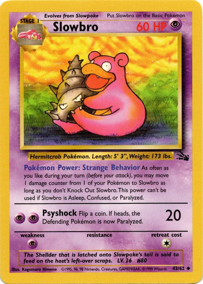 Slowbro (43/62) [Fossil Unlimited] | Silver Goblin