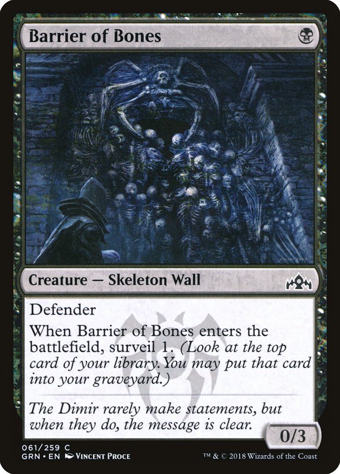 Barrier of Bones [Guilds of Ravnica] | Silver Goblin