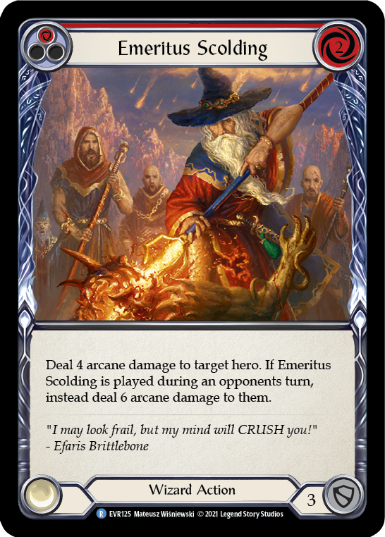 Emeritus Scolding (Red) [EVR125] (Everfest)  1st Edition Normal | Silver Goblin