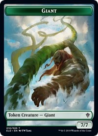 Giant // Food (17) Double-Sided Token [Throne of Eldraine Tokens] | Silver Goblin
