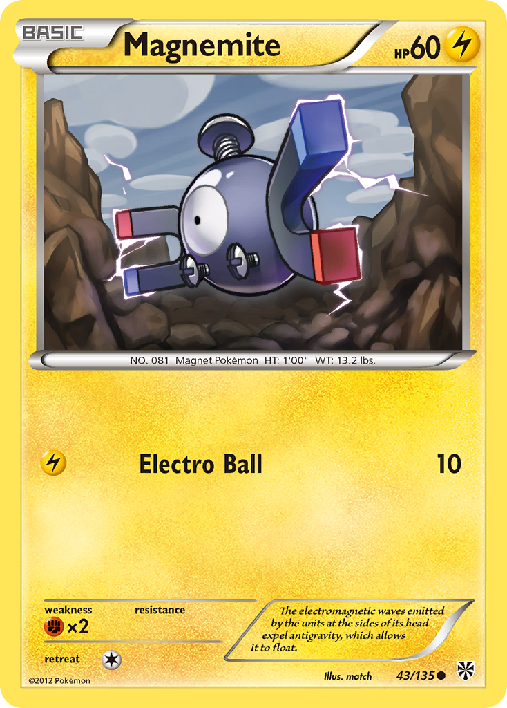 Magnemite (43/135) [Black & White: Plasma Storm] | Silver Goblin