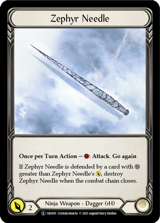 Zephyr Needle [U-CRU051] (Crucible of War Unlimited)  Unlimited Rainbow Foil | Silver Goblin