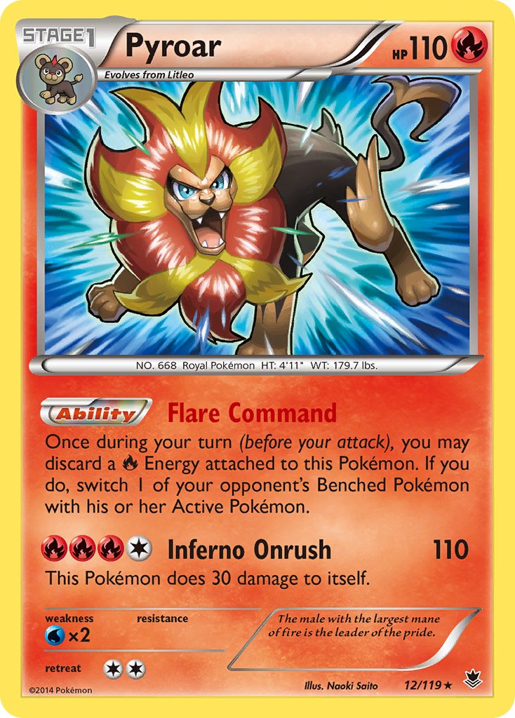 Pyroar (12/119) (Theme Deck Exclusive) [XY: Phantom Forces] | Silver Goblin