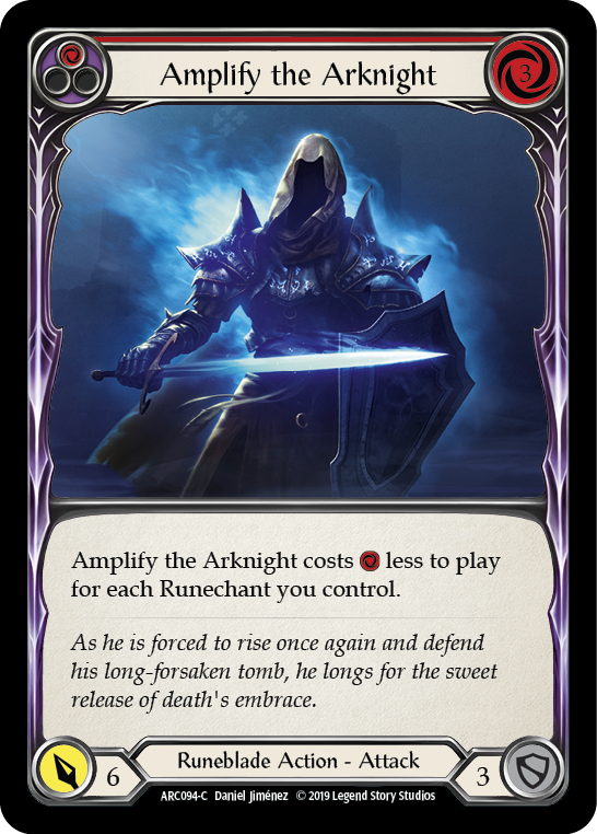 Amplify the Arknight (Red) [ARC094-C] (Arcane Rising)  1st Edition Normal | Silver Goblin