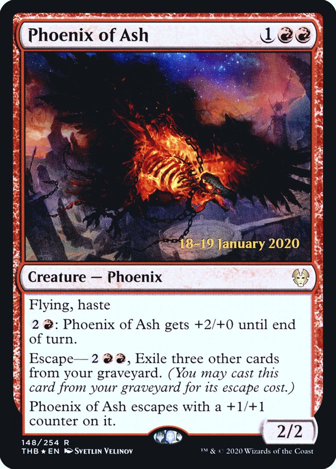 Phoenix of Ash [Theros Beyond Death Prerelease Promos] | Silver Goblin