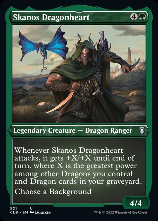 Skanos Dragonheart (Foil Etched) [Commander Legends: Battle for Baldur's Gate] | Silver Goblin