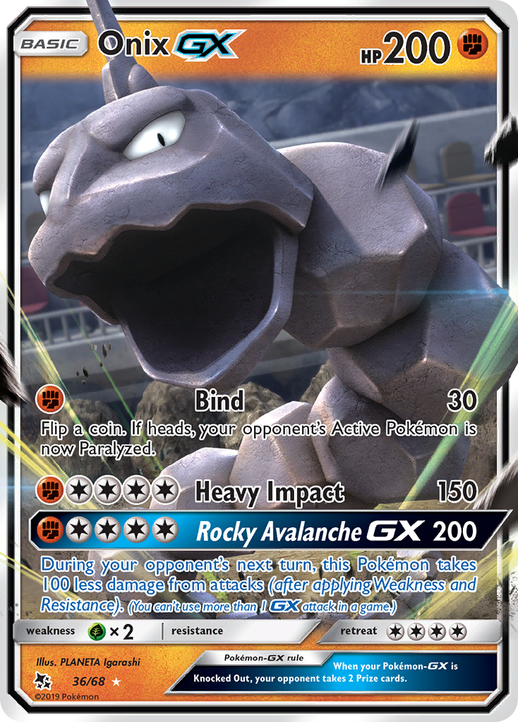 Onix GX (36/68) [Sun & Moon: Hidden Fates] | Silver Goblin