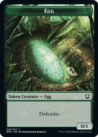 Snake // Egg Double-Sided Token [Dominaria United Commander Tokens] | Silver Goblin