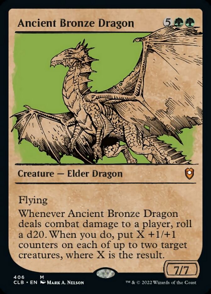 Ancient Bronze Dragon (Showcase) [Commander Legends: Battle for Baldur's Gate] | Silver Goblin