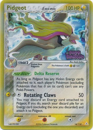 Pidgeot (14/110) (Delta Species) (Stamped) [EX: Holon Phantoms] | Silver Goblin