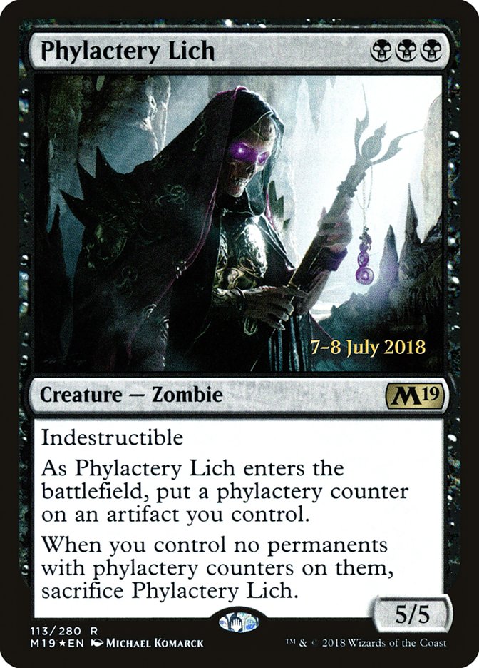 Phylactery Lich [Core Set 2019 Prerelease Promos] | Silver Goblin