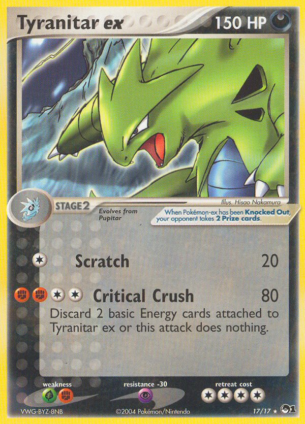 Tyranitar ex (17/17) [POP Series 1] | Silver Goblin