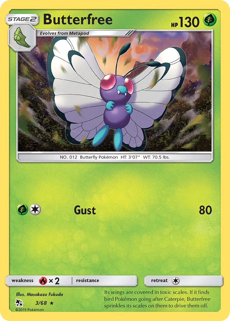 Butterfree (3/68) [Sun & Moon: Hidden Fates] | Silver Goblin