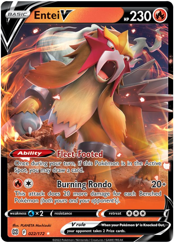 Entei V (022/172) [Sword & Shield: Brilliant Stars] | Silver Goblin