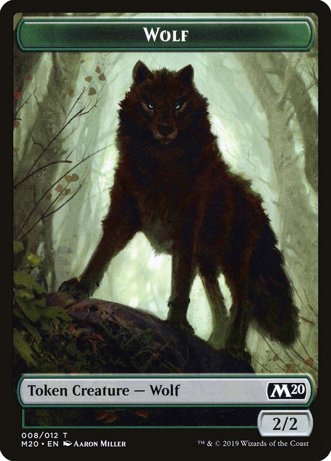 Wolf Token [Core Set 2020 Tokens] | Silver Goblin