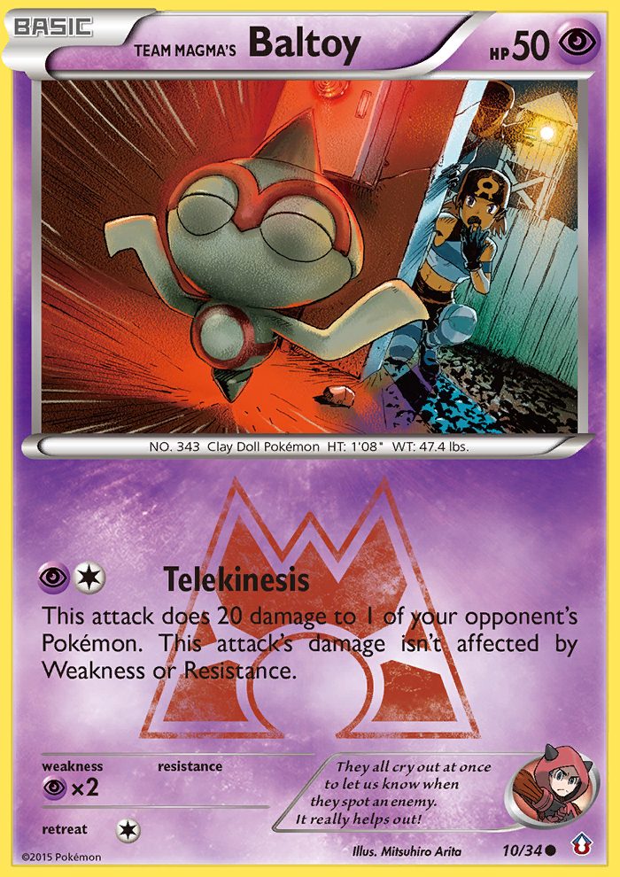 Team Magma's Baltoy (10/34) [XY: Double Crisis] | Silver Goblin