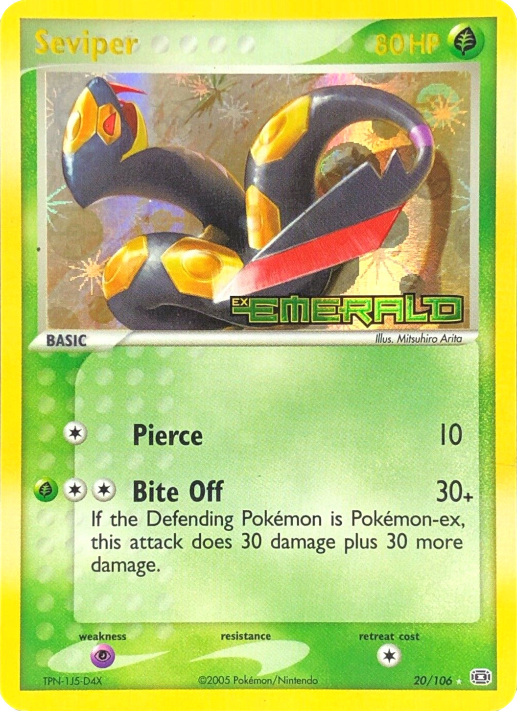 Seviper (20/106) (Stamped) [EX: Emerald] | Silver Goblin